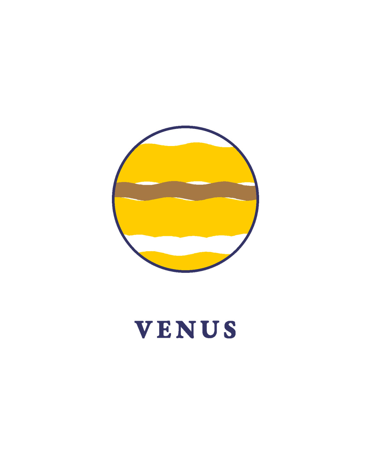 The embroidered badge of Venus, on a white mount.